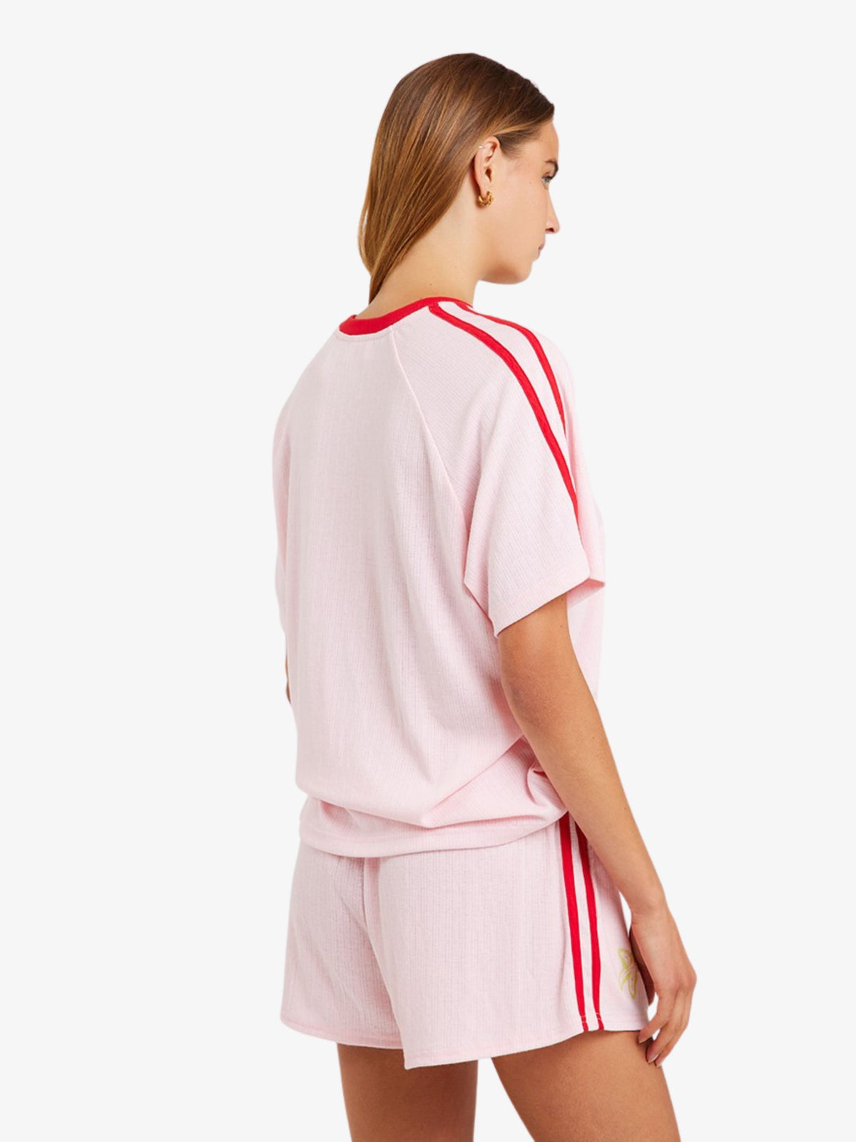 LIIDO Pointelle Leisure Club Tee | PINK POINTELLE