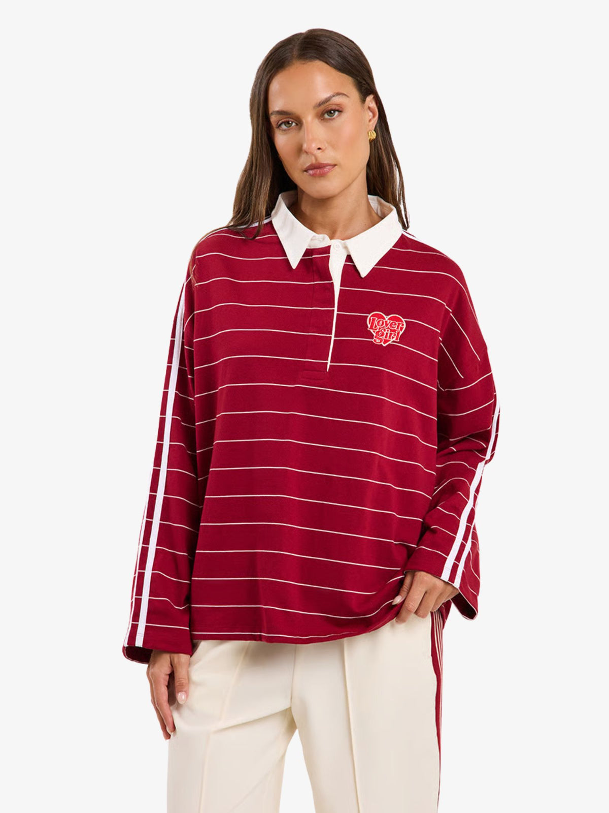 LIIDO Los Angeles Jersey | BURGANDY PINSTRIPE