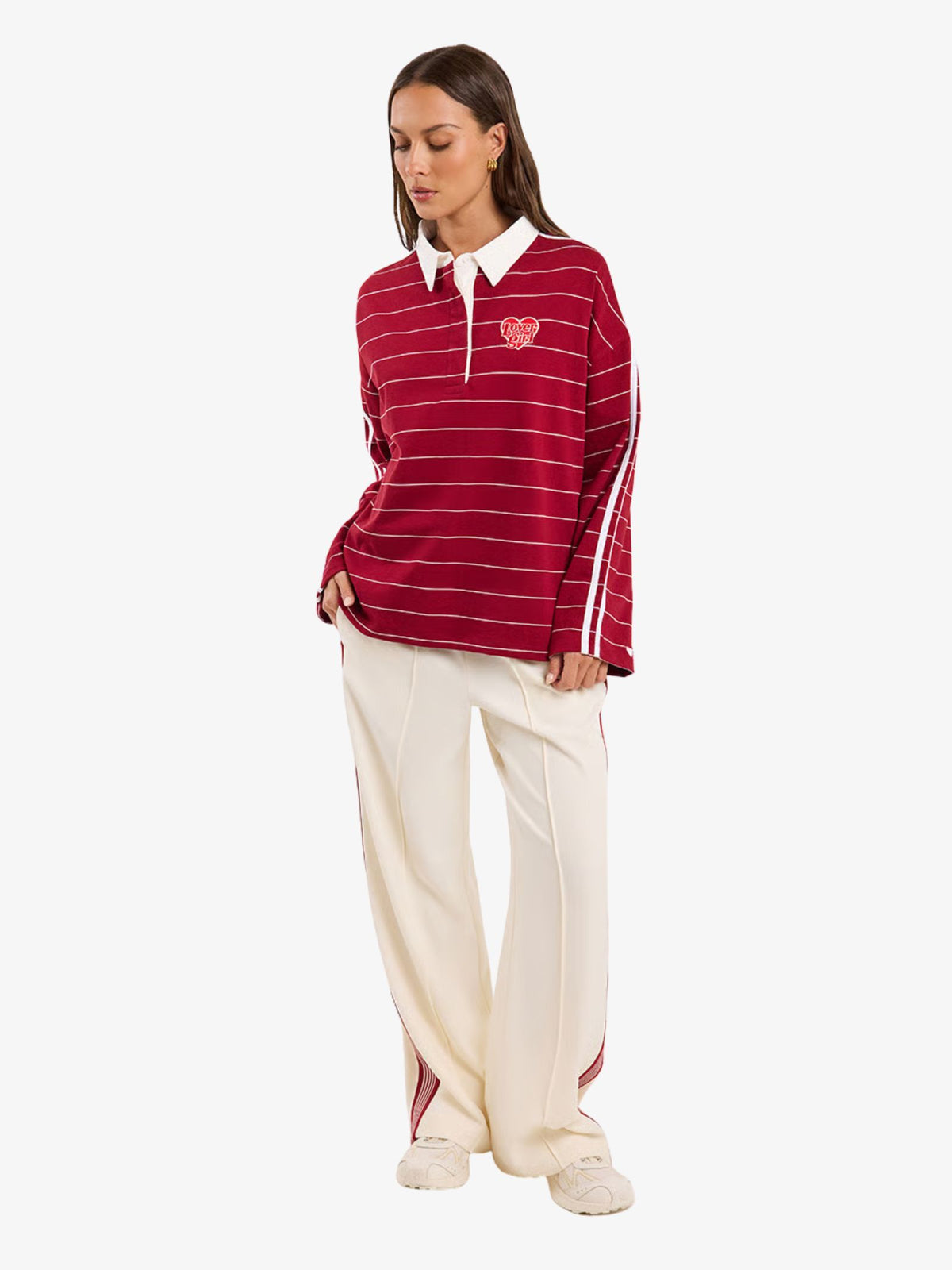 LIIDO Los Angeles Jersey | BURGANDY PINSTRIPE