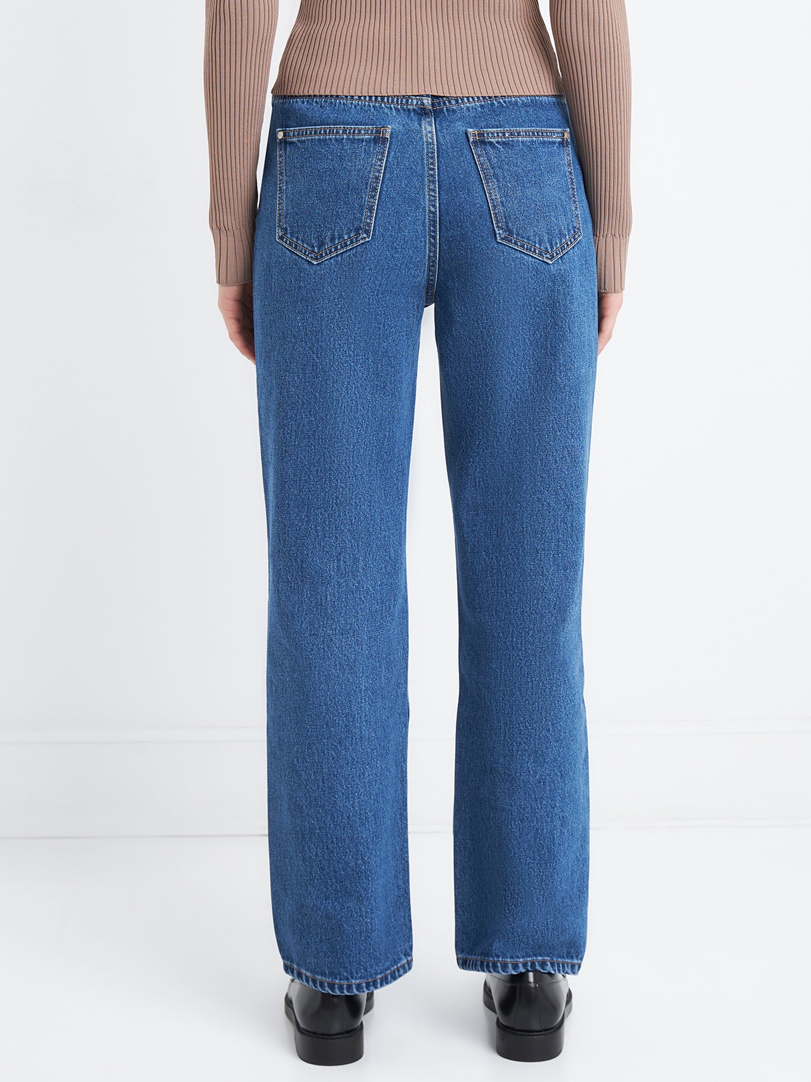 Medium Wash Lulus Mom Jeans Serena Straight Leg Jeans