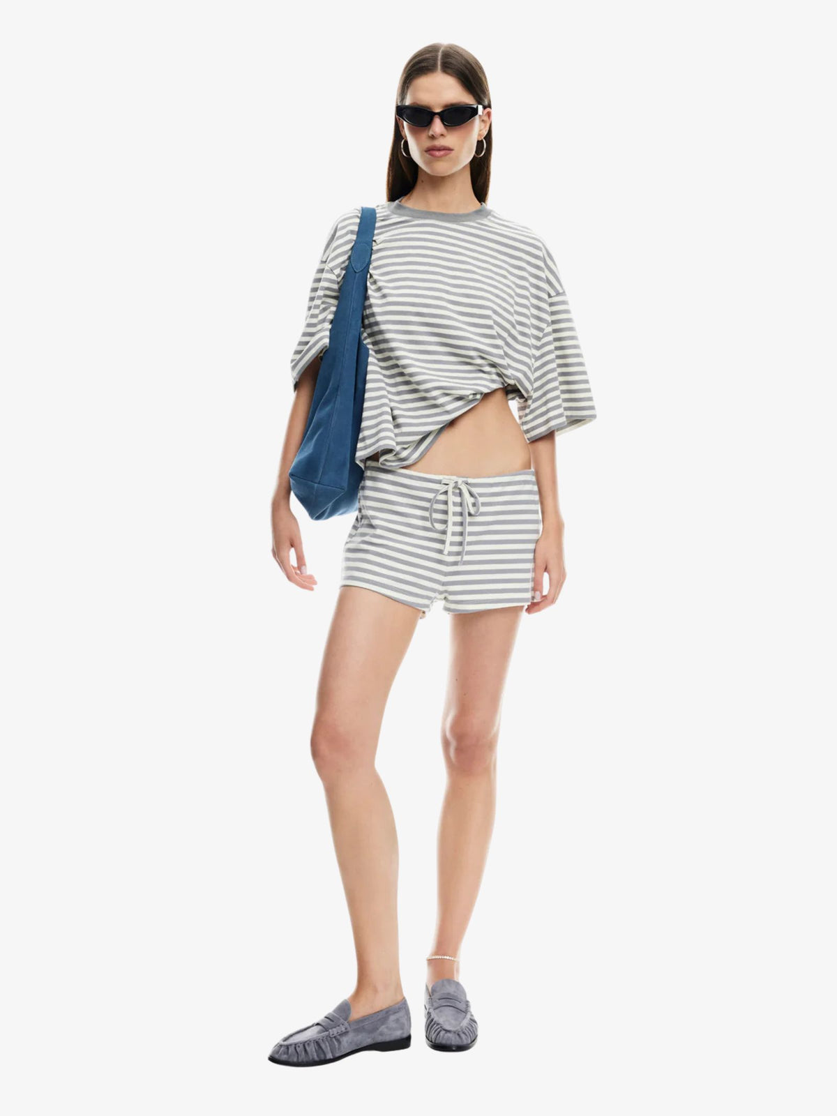 Lioness Bloom Short Sleeve | Ash Stripe