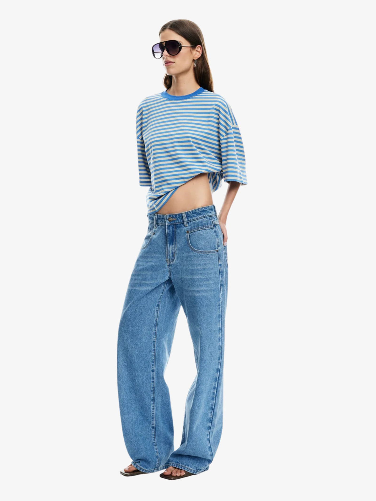 Lioness Bloom Short Sleeve Tee | Mickey Blue Stripe