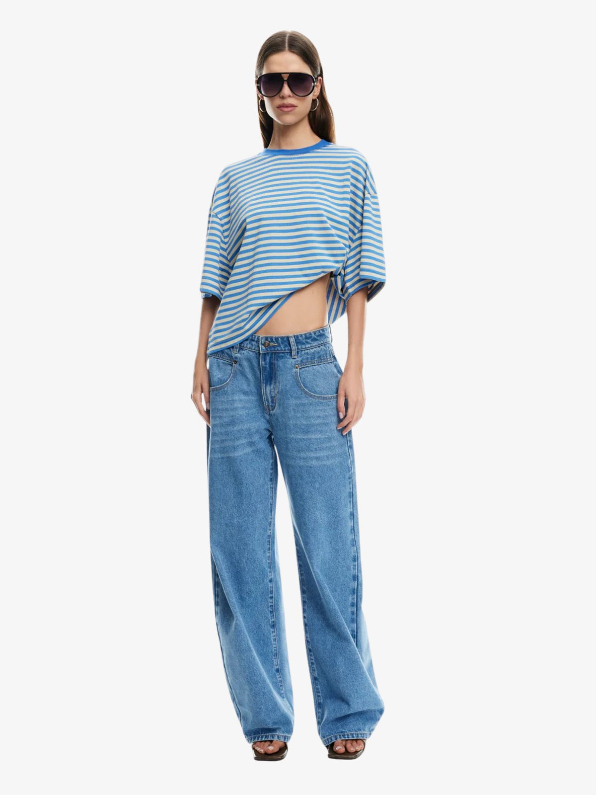 Lioness Bloom Short Sleeve Tee | Mickey Blue Stripe