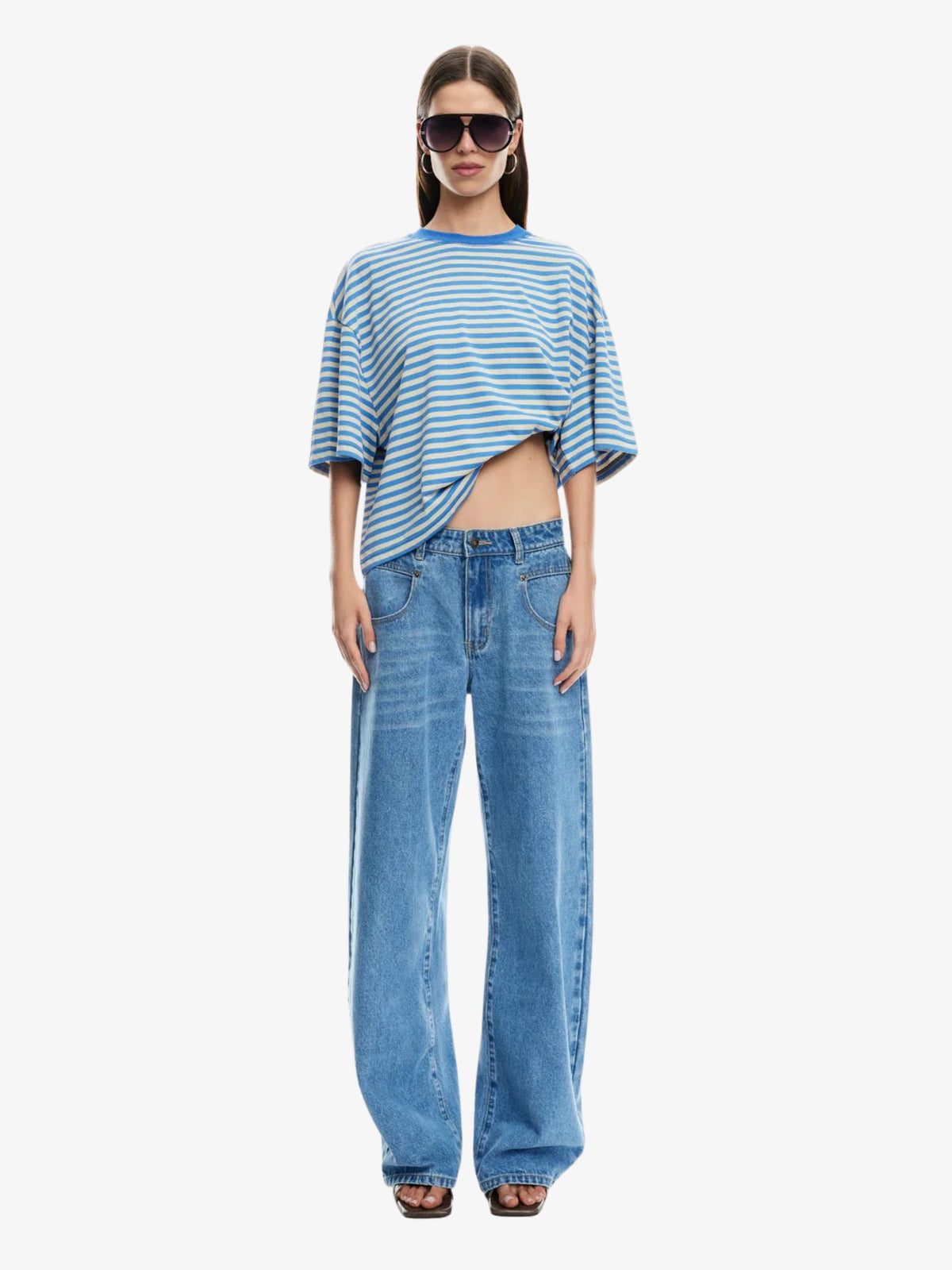 Lioness Bloom Short Sleeve Tee | Mickey Blue Stripe