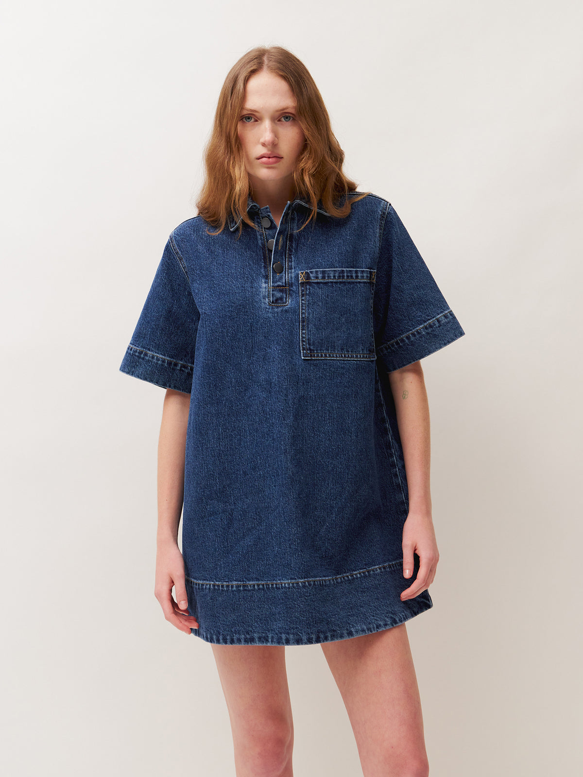 Lulu & Rose Tia Denim Dress Dark Wash | Glue Store Lulu & Rose Tia Denim Dress Dark Wash | Glue Store