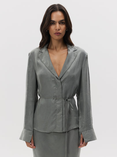 Chere Cupro Wrap Blouse