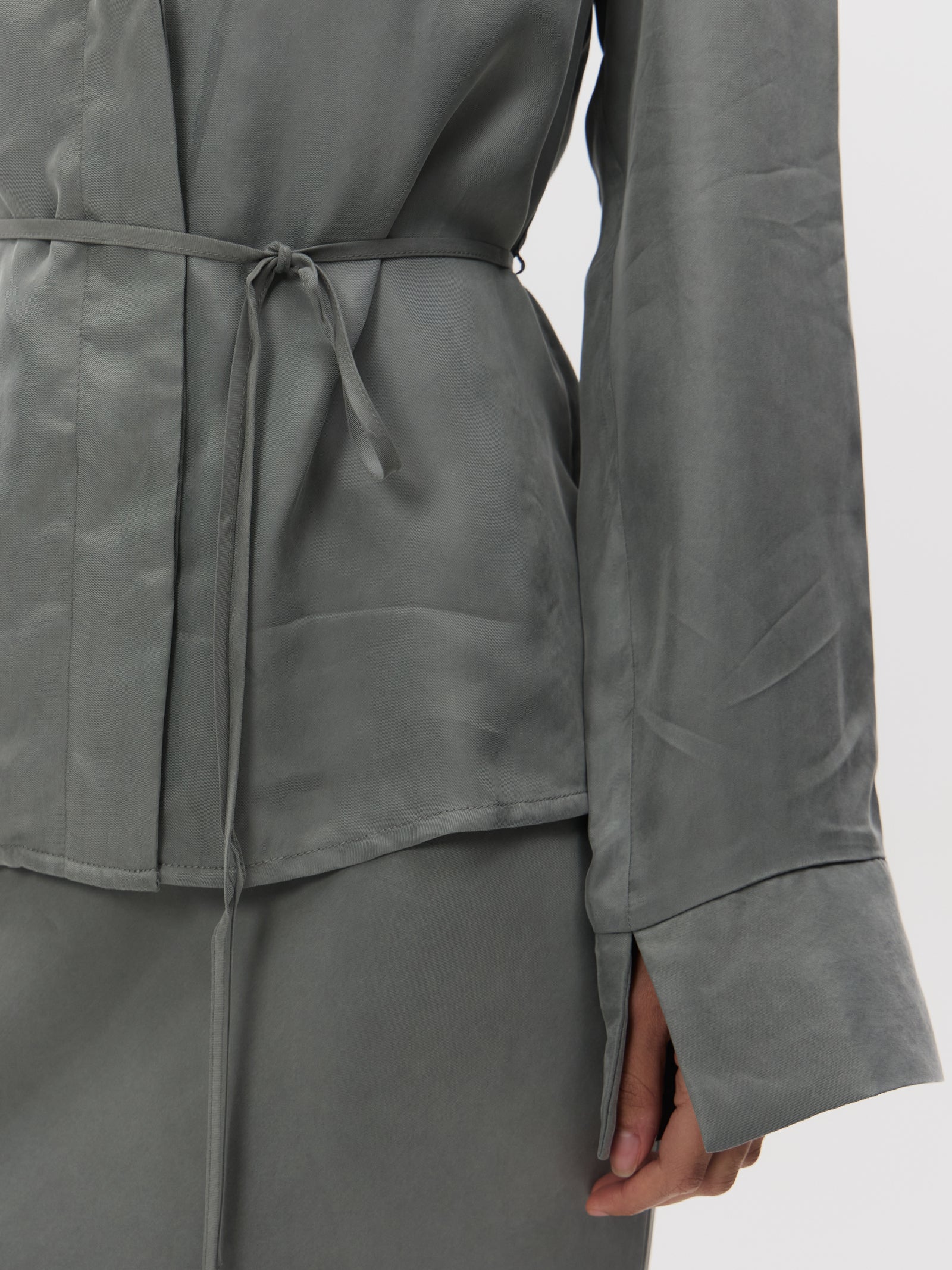 Chere Cupro Wrap Blouse