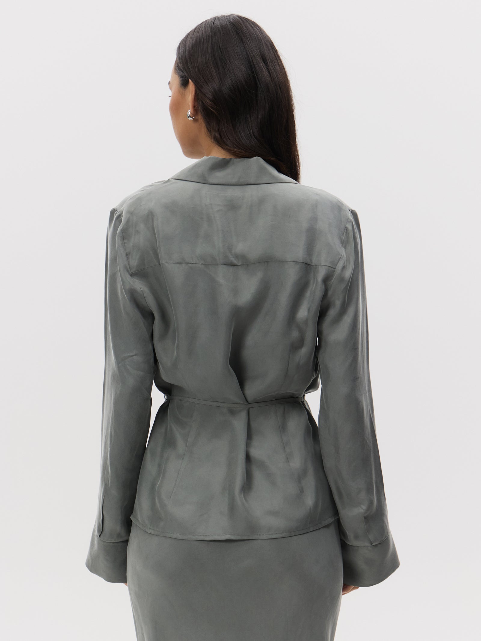 Chere Cupro Wrap Blouse