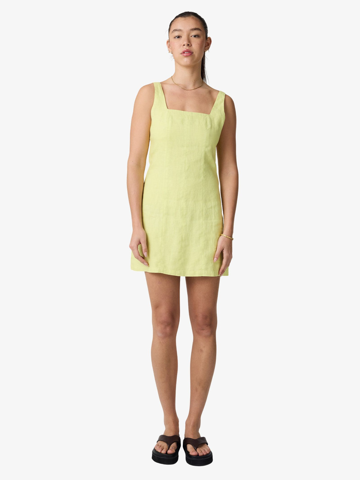 Lulu & Rose Margot Mini Dress | Chartreuse