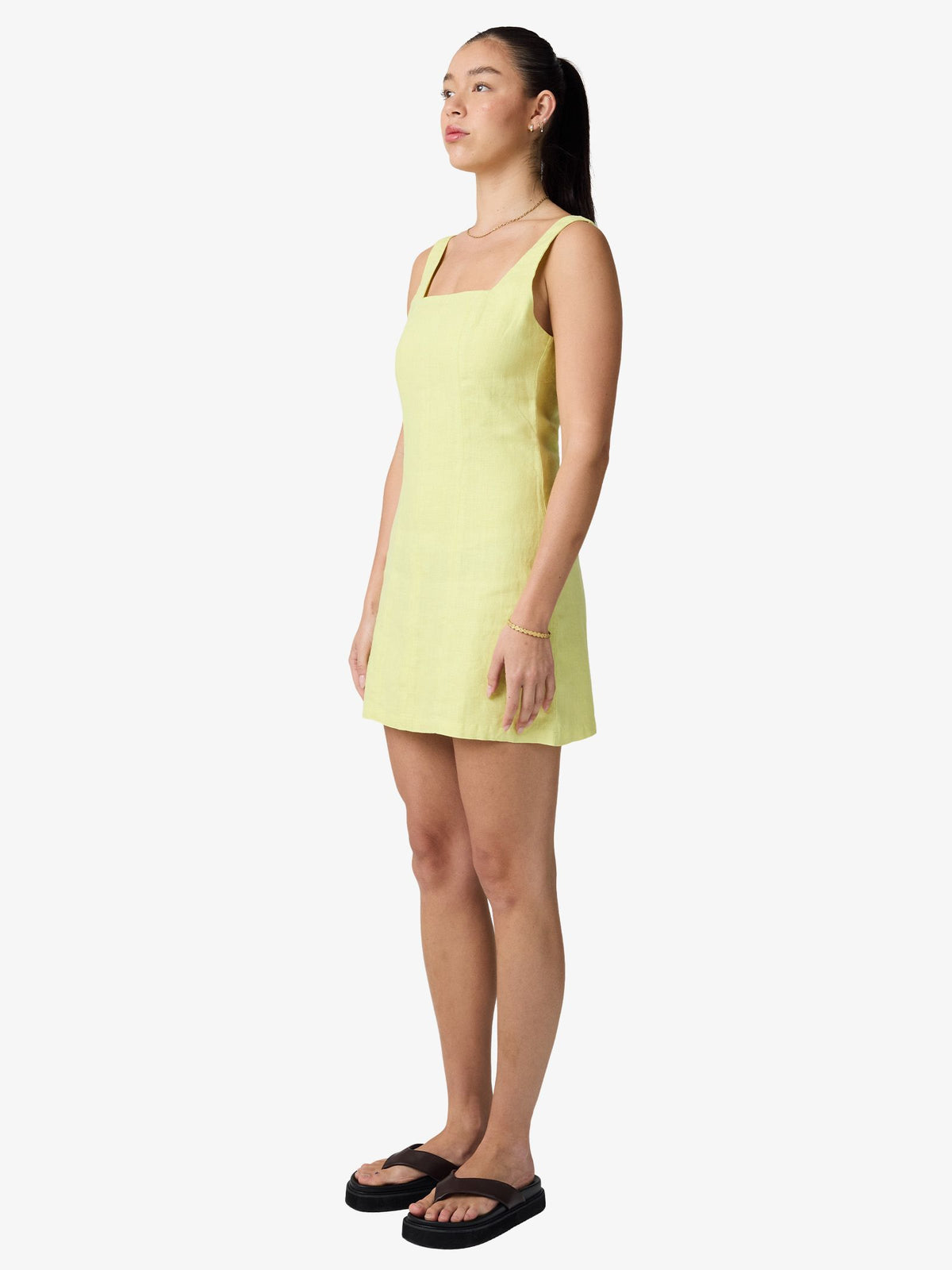 Lulu & Rose Margot Mini Dress | Chartreuse