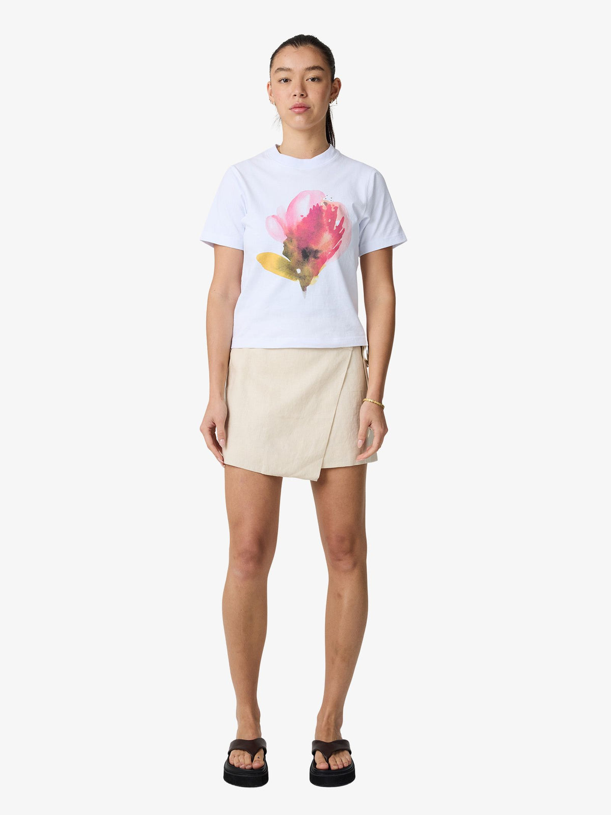 Lulu & Rose Camille Wrap Mini Skirt | Natural