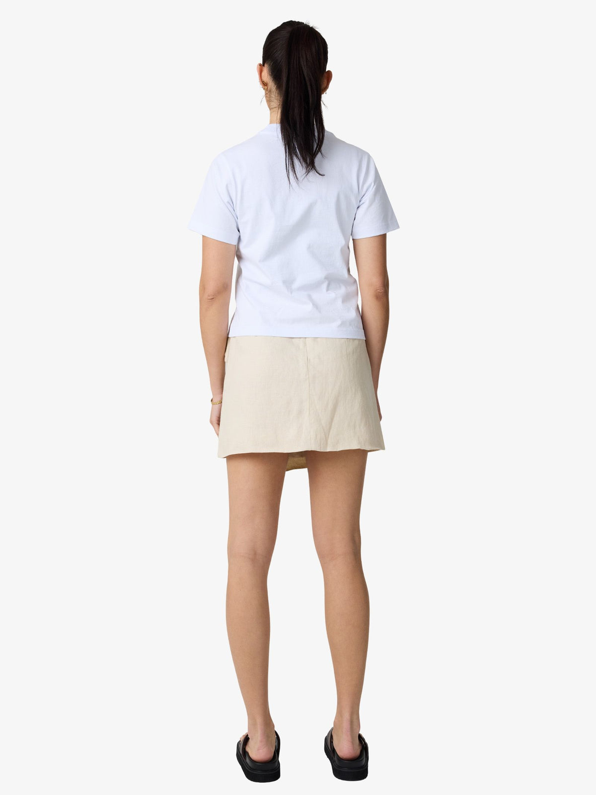 Lulu & Rose Camille Wrap Mini Skirt | Natural