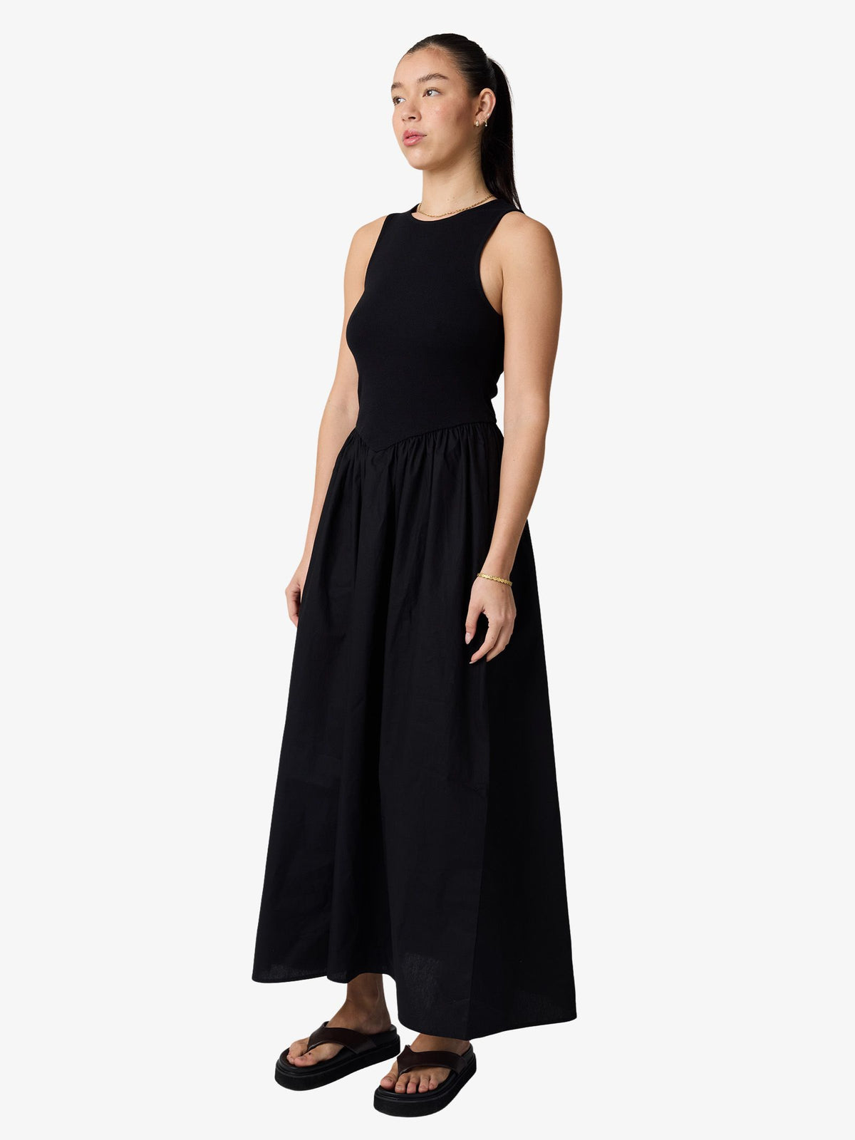 Lulu & Rose Lori Gathered Dress | Black