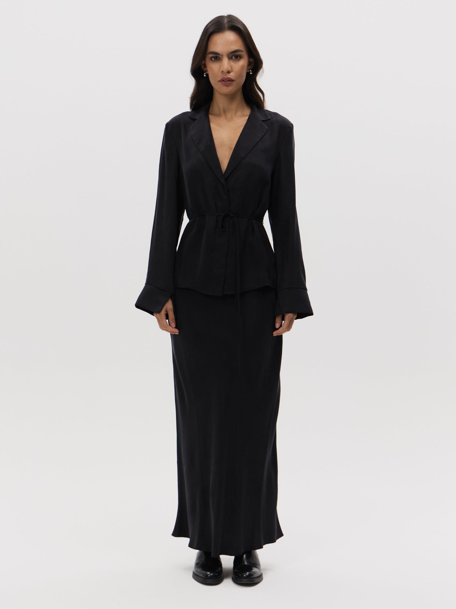 Chere Cupro Midi Skirt