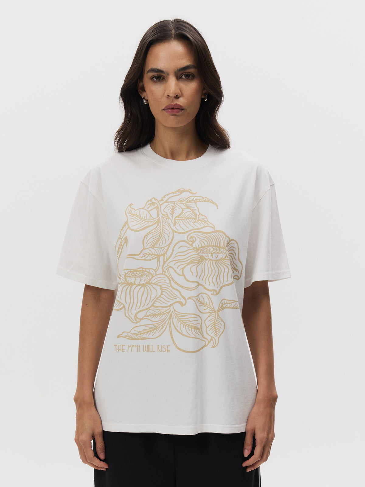 Lulu & Rose Dark Nature Oversized Tee | OFF WHITE