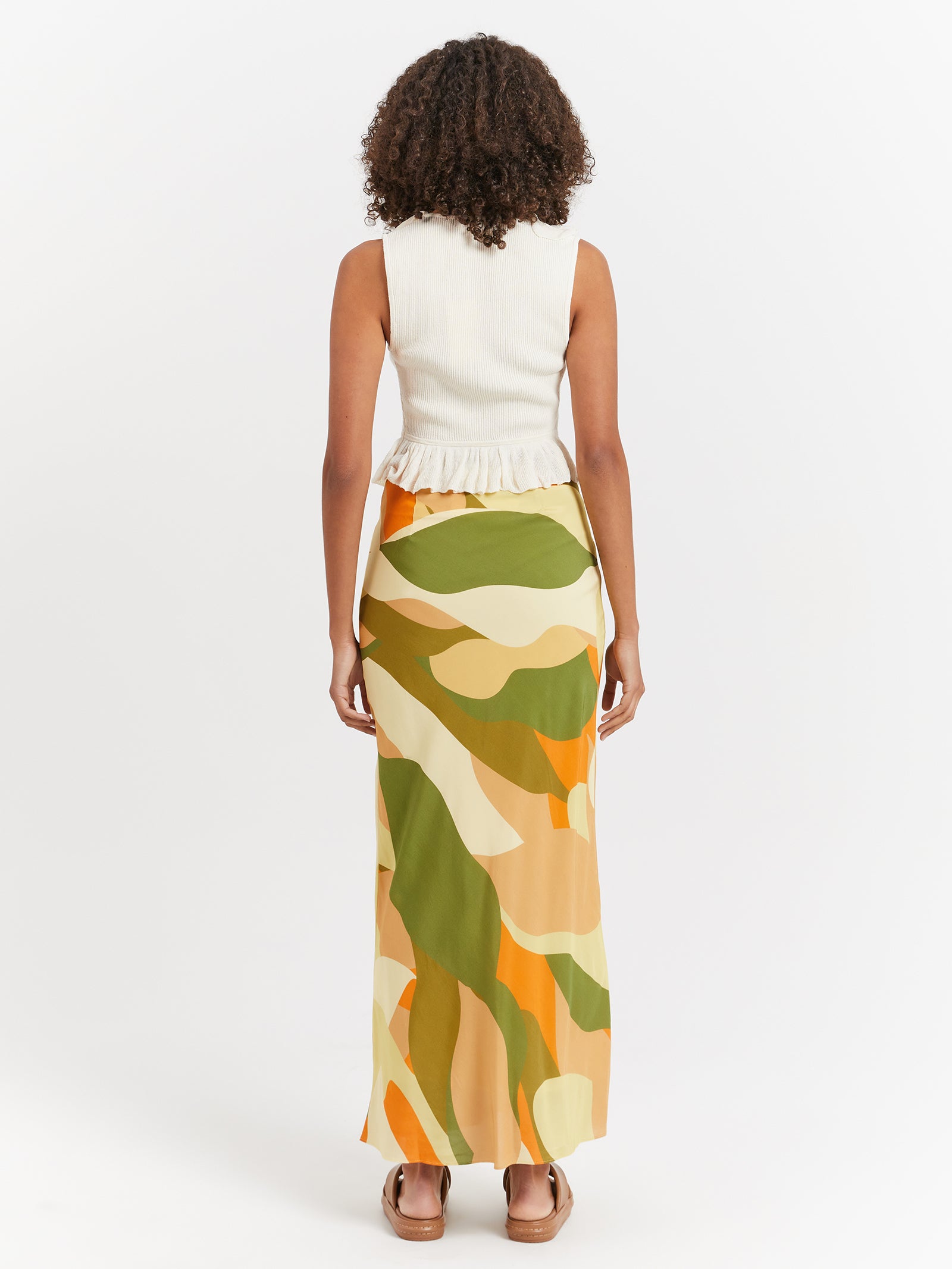 Nina Ruched Midi Skirt