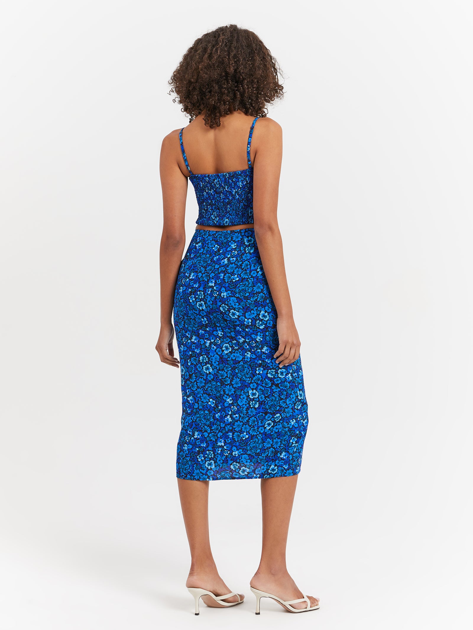 Elyna Ruched Midi Skirt
