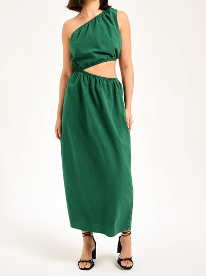 Yvette Midi Dress in Emerald