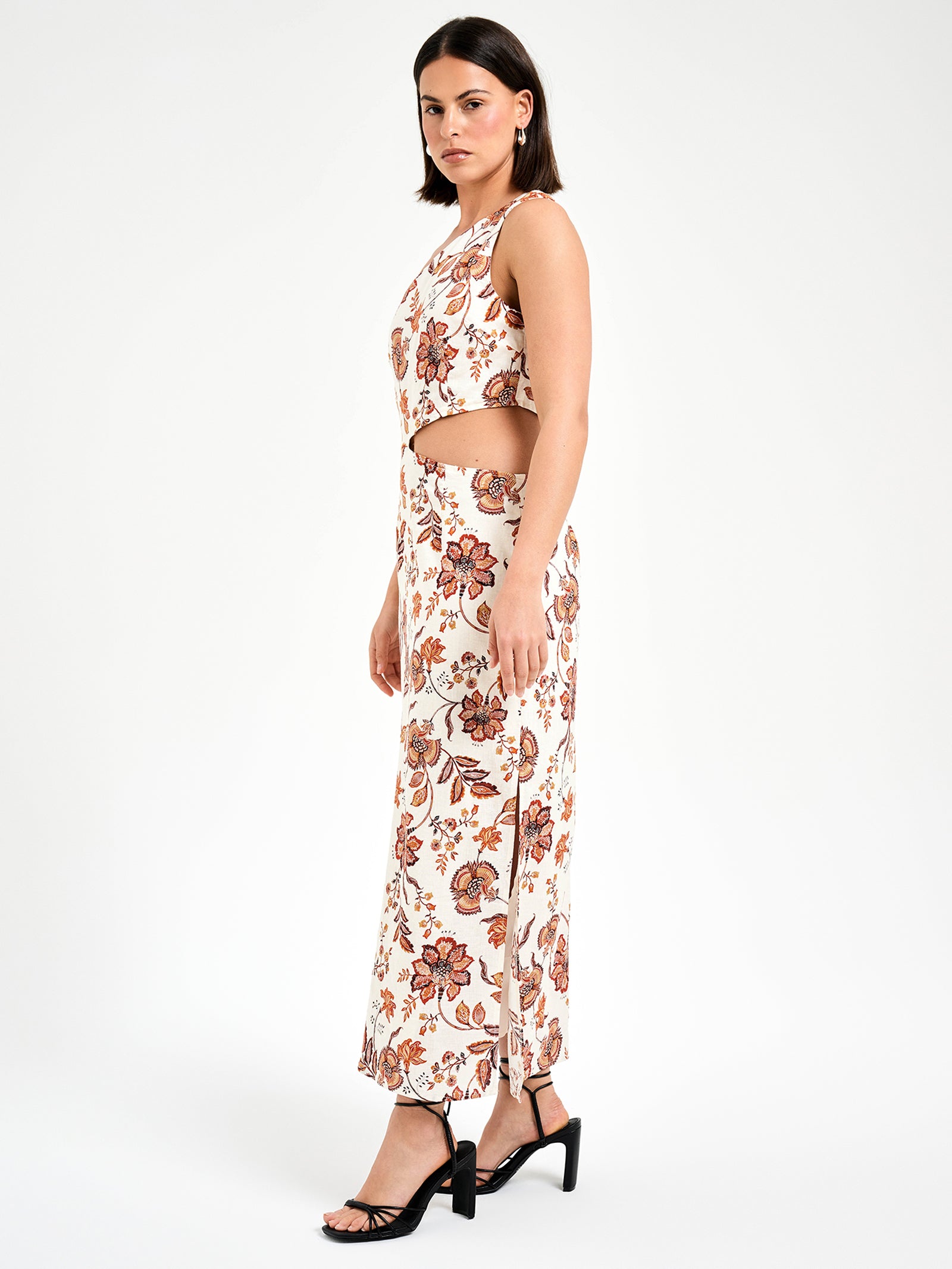 Wylder Asymmetrical MIdi Dress in Bloom