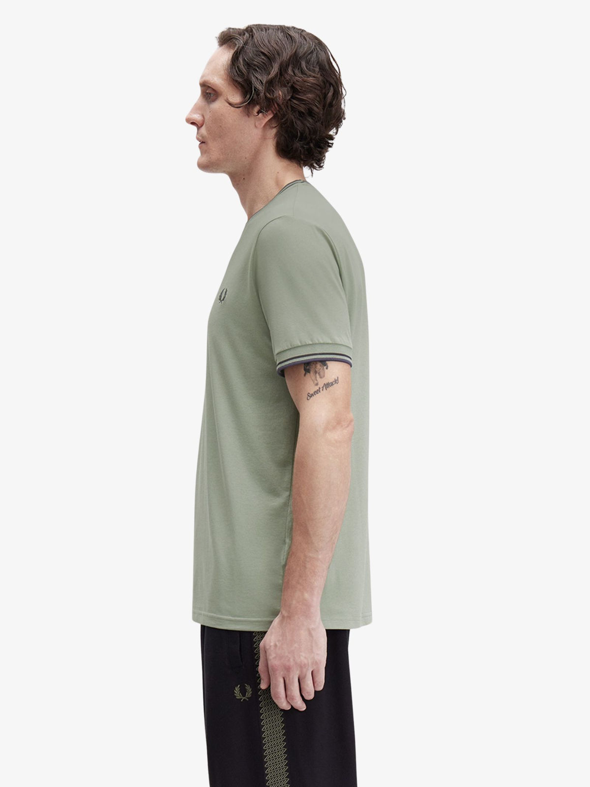 Fred Perry Twin Tipped T-Shirt | Bayleaf Tennis Blue