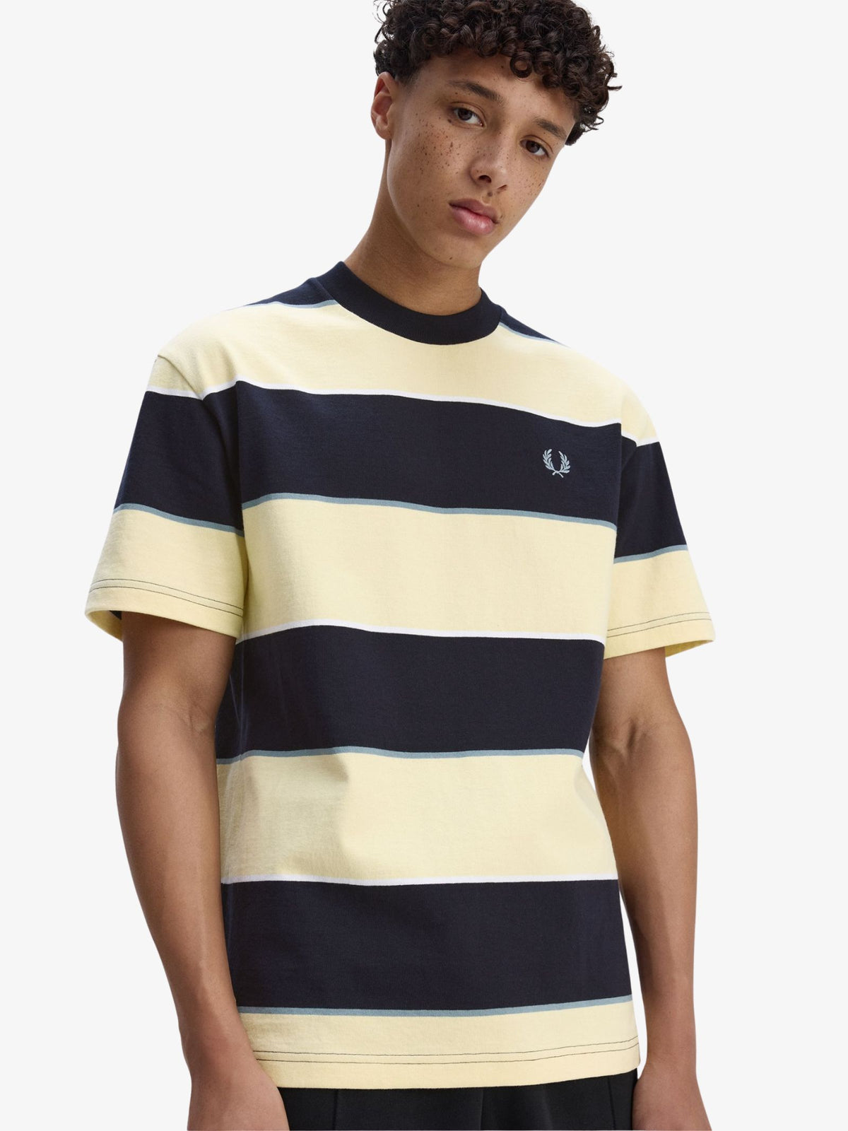 Fred Perry Striped Relaxed T-Shirt | Champions Gold