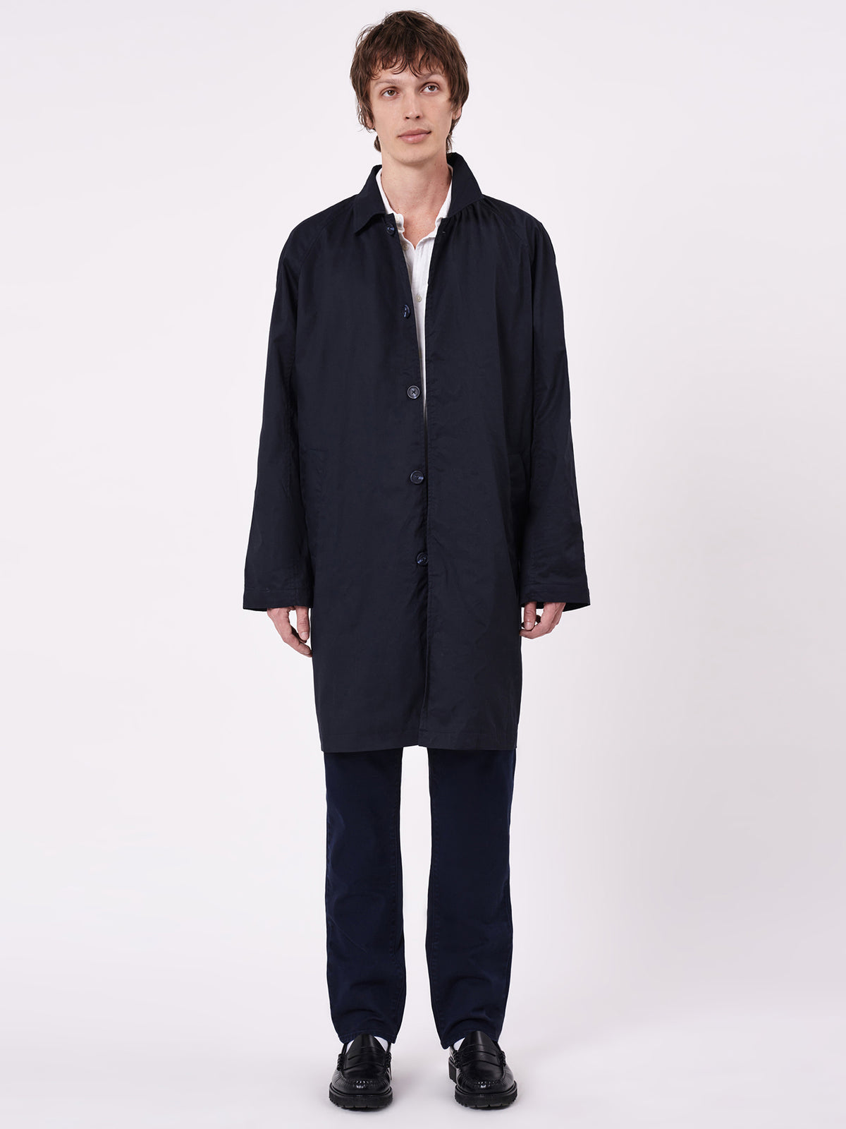 Neuw Turner Coat Waxed | Navy