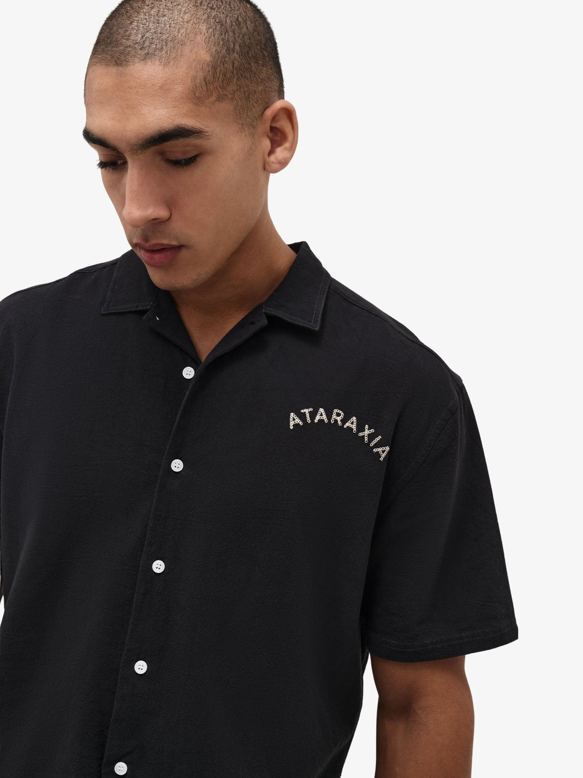 Neuw Ataraxia Short Sleeve Mod Shirt | Black