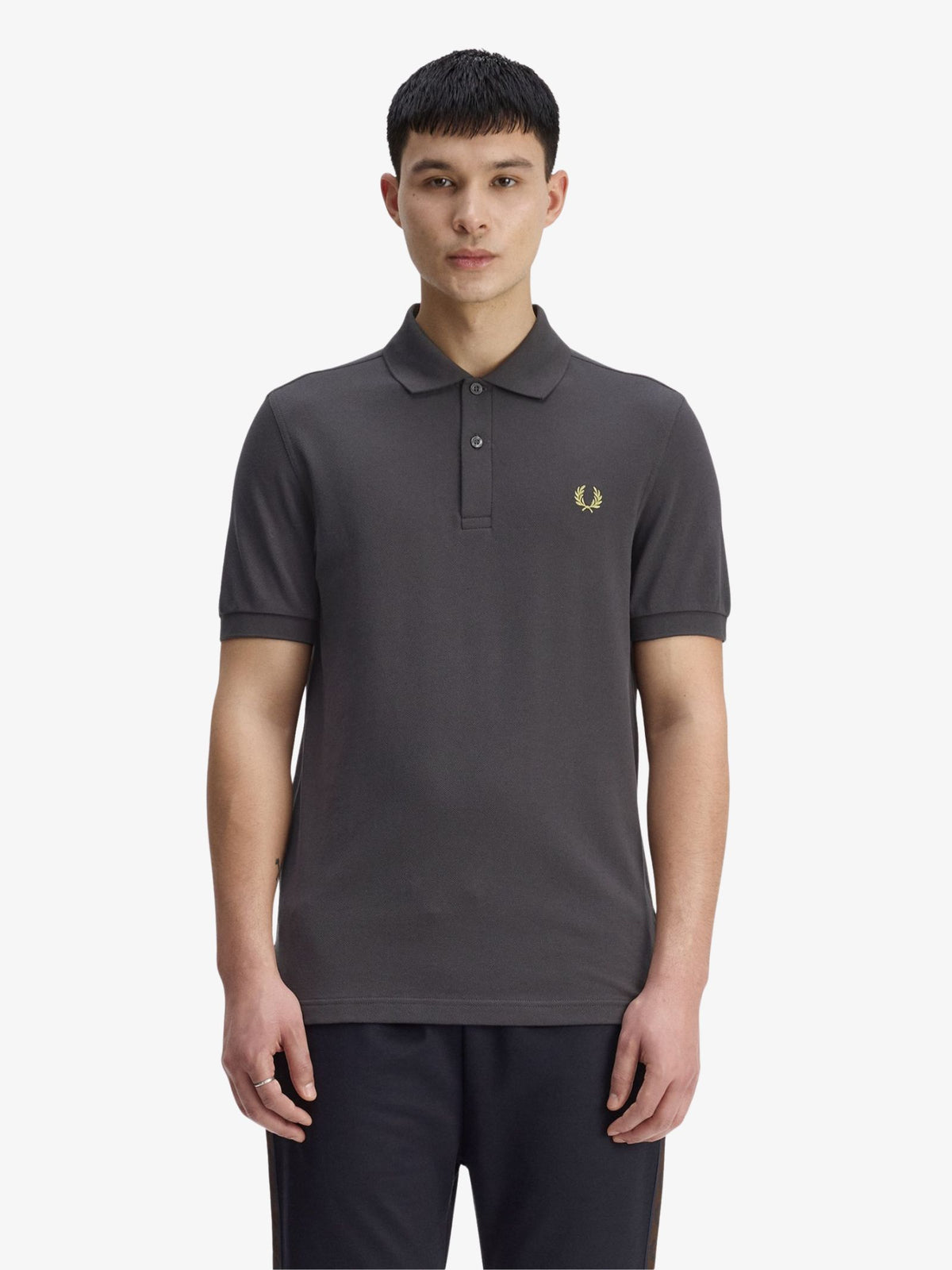 Fred Perry The Fred Perry Shirt | Anchor Grey/Tennis Ball Yellow