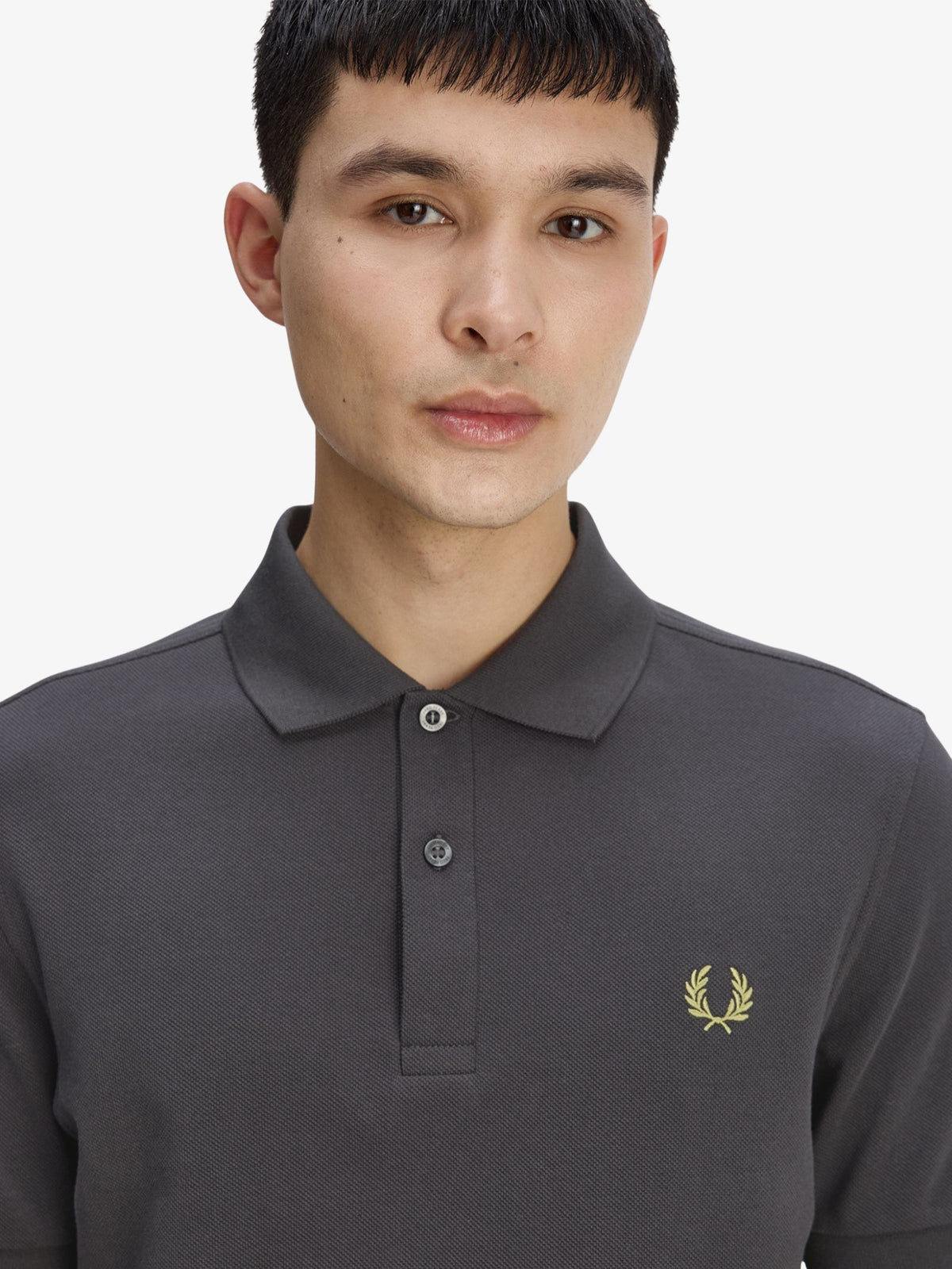 Fred Perry The Fred Perry Shirt | Anchor Grey/Tennis Ball Yellow