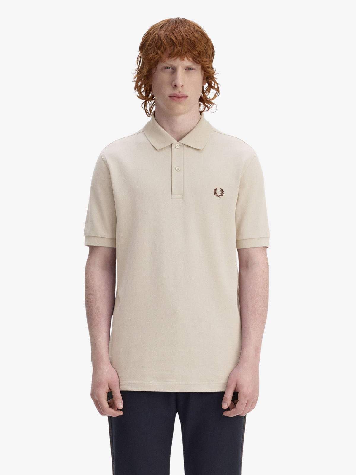 Fred Perry The Fred Perry Shirt | Warm Oat/Burnt Tobacco