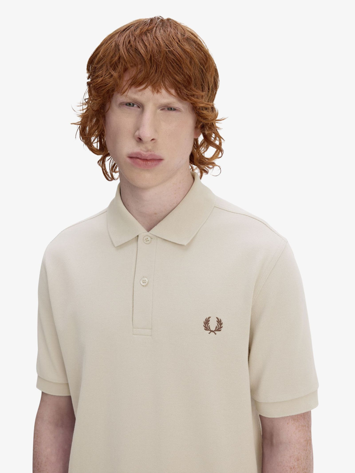 Fred Perry The Fred Perry Shirt | Warm Oat/Burnt Tobacco
