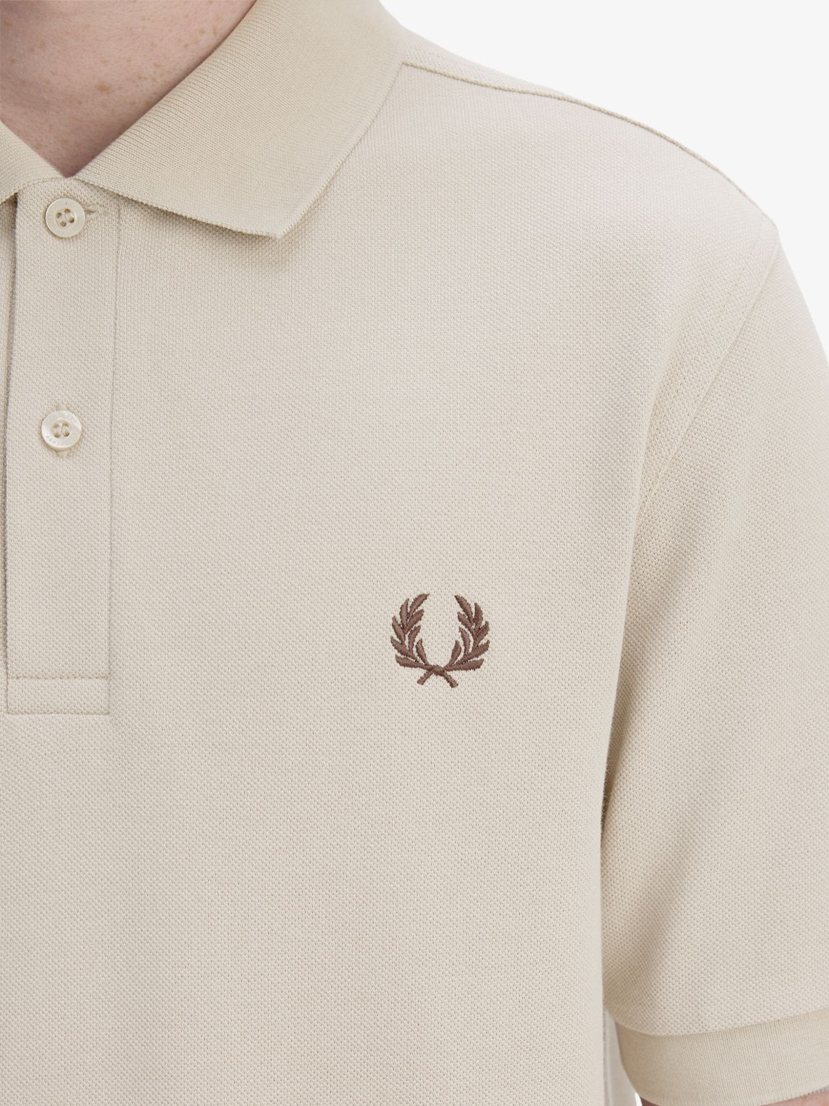 Fred Perry The Fred Perry Shirt | Warm Oat/Burnt Tobacco