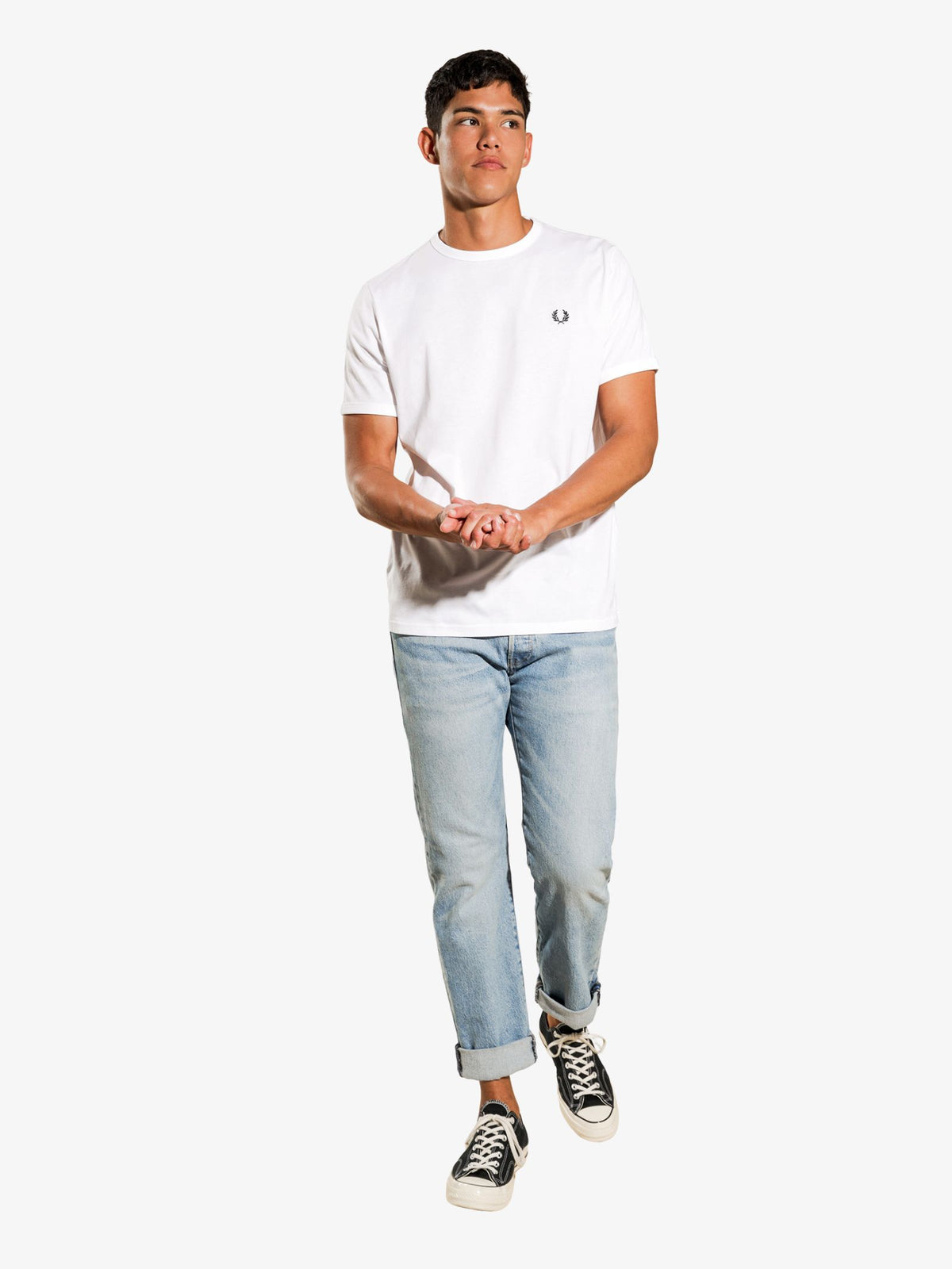 Fred Perry Ringer T-Shirt | White
