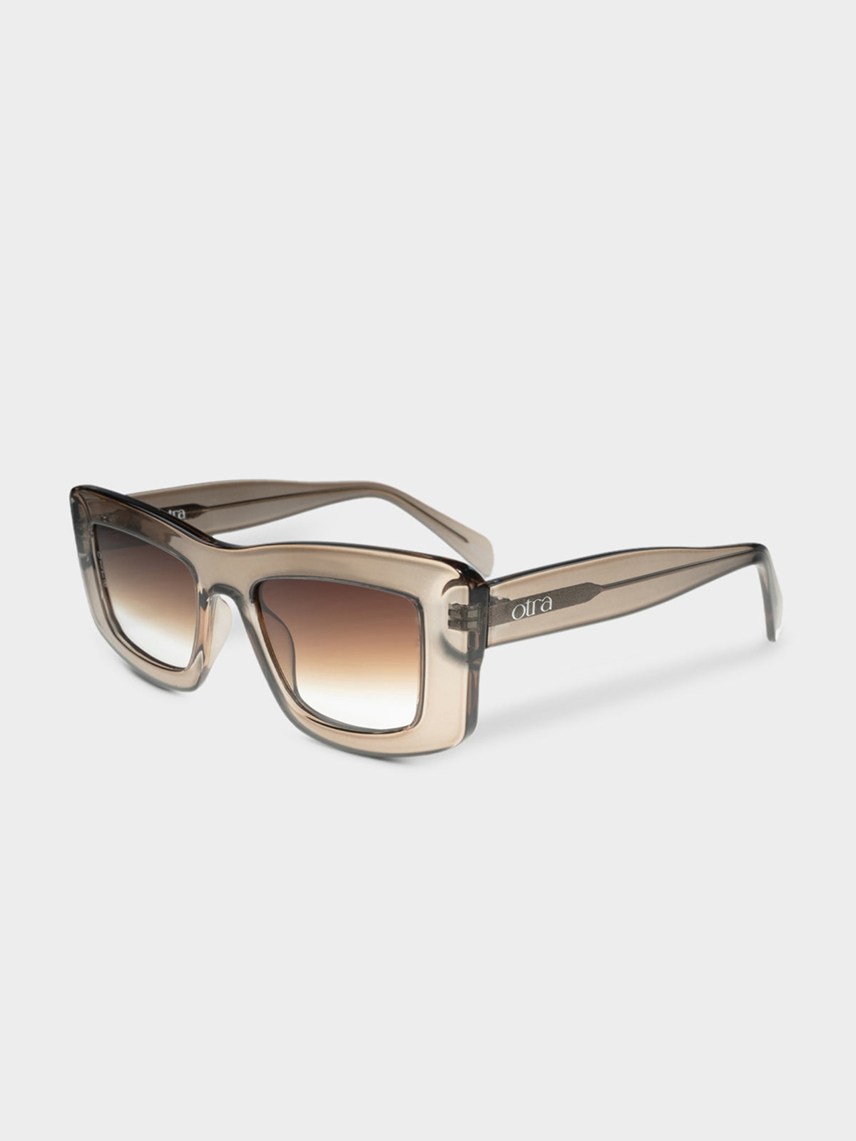 Marsha Sunglasses in Trans Olive &amp; Brown Fade