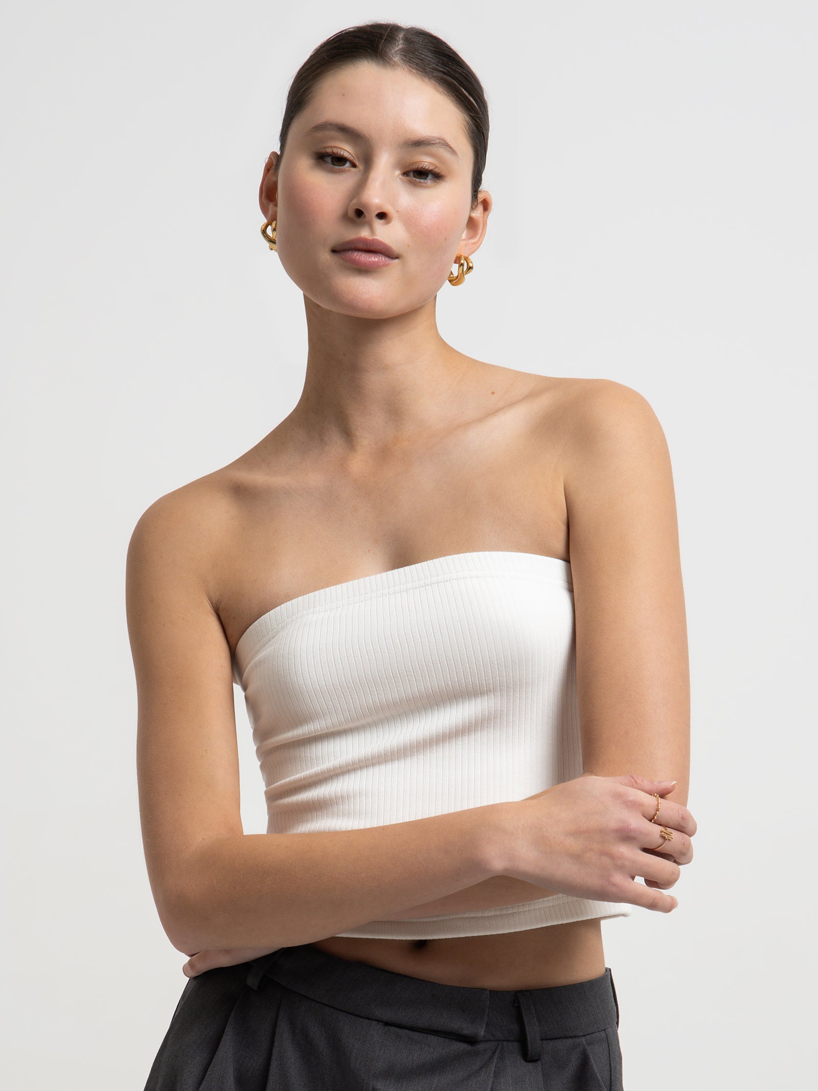 Cormac Tube Top in White - Glue Store
