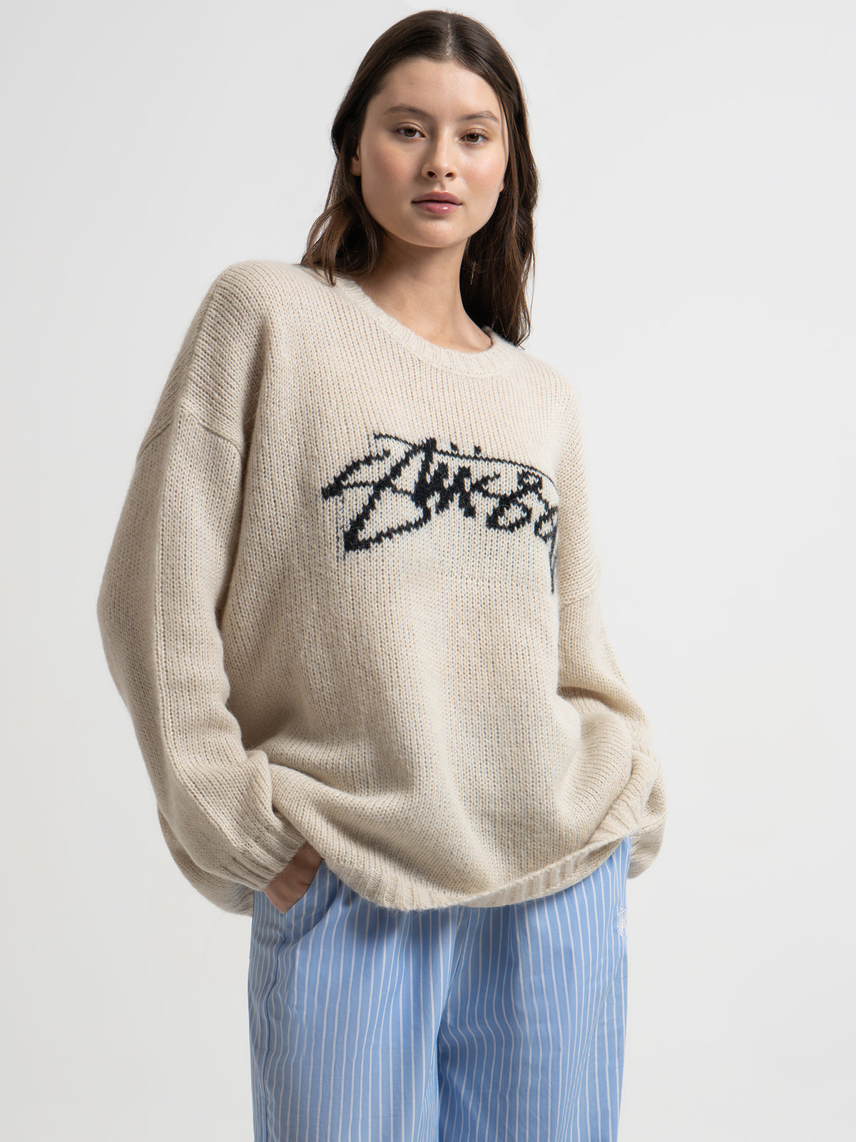 Smooth Stock Oversized Knit in Cream