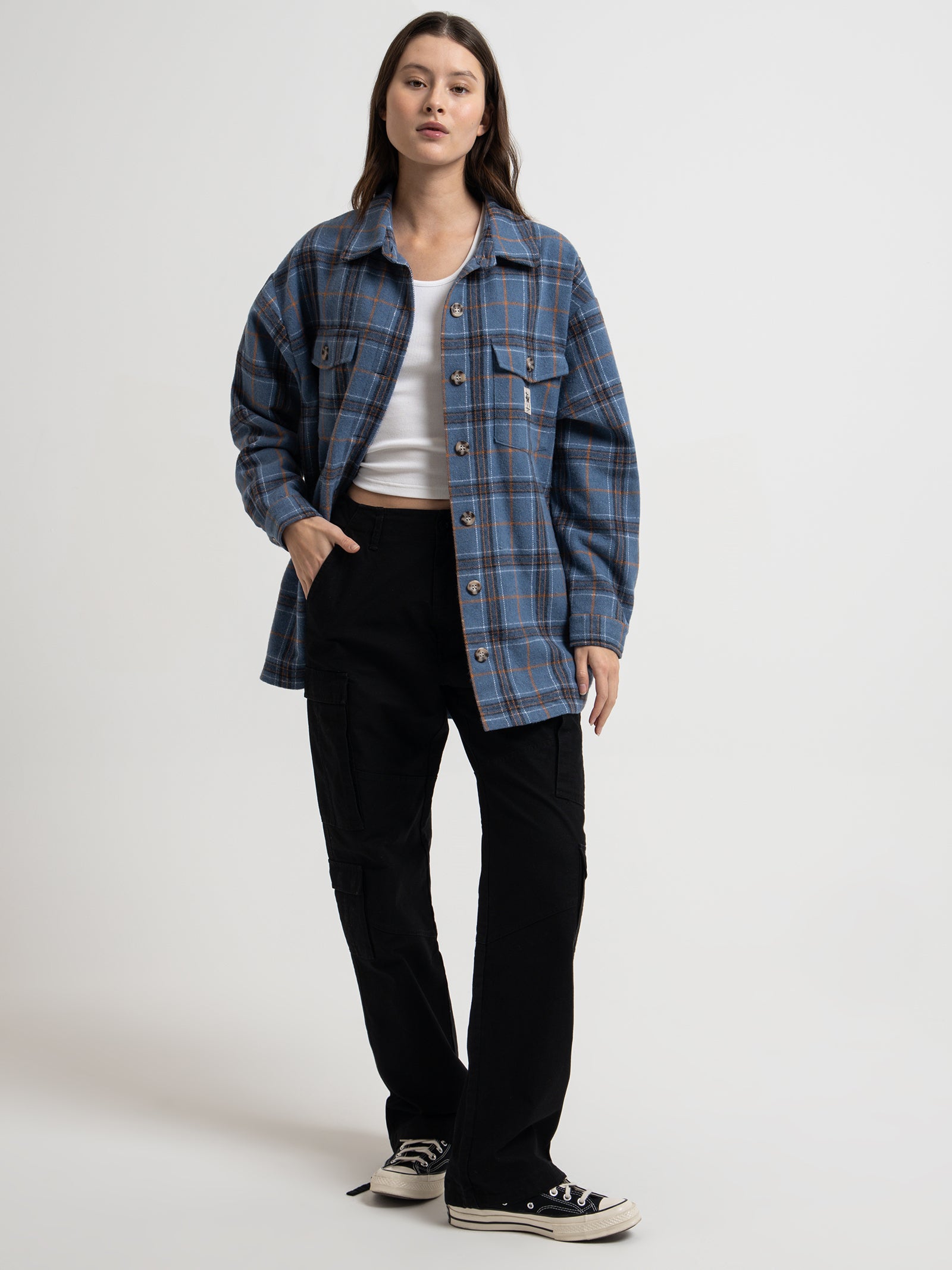 stussy flannel work jacket チェック ジャケット Stussy Flannel Work Jacket - Plaid | Flatspot