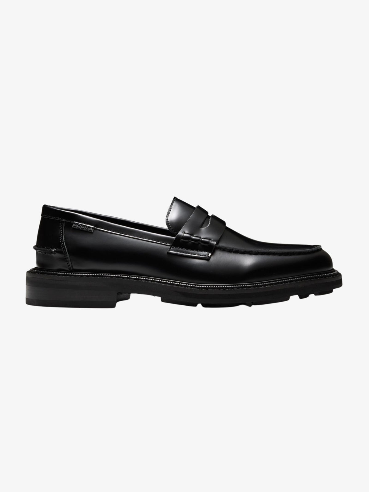 Aquila Mensa Penny Loafers | Black