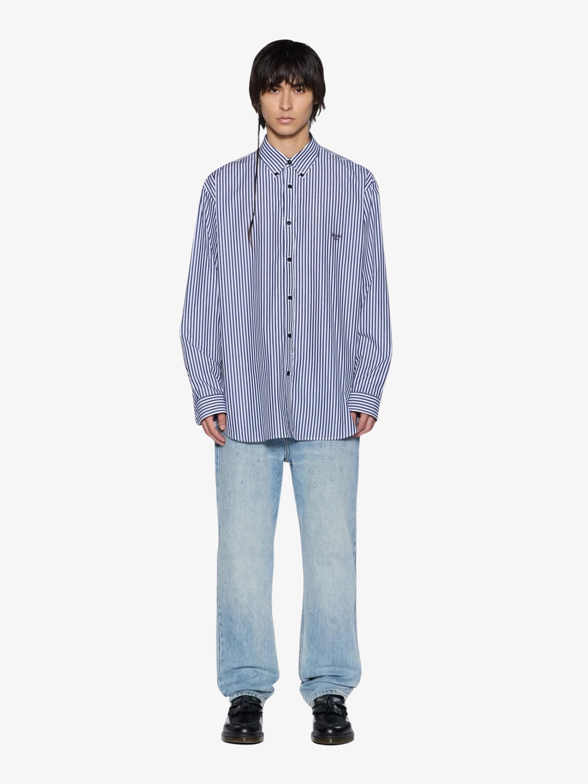 Ksubi K Signature Ls Shirt | White/Stripe