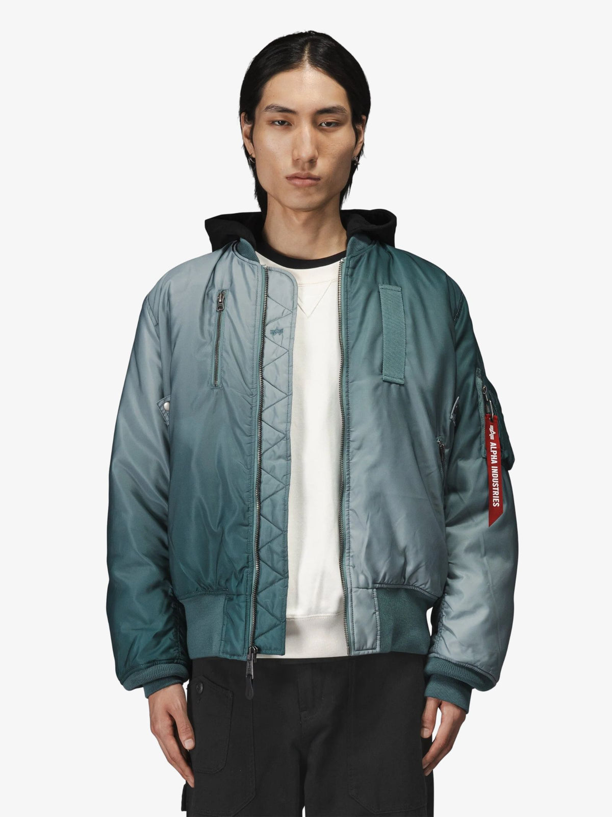 Alpha Industries Gradient Washed Flight Jacket | Aviator Blue