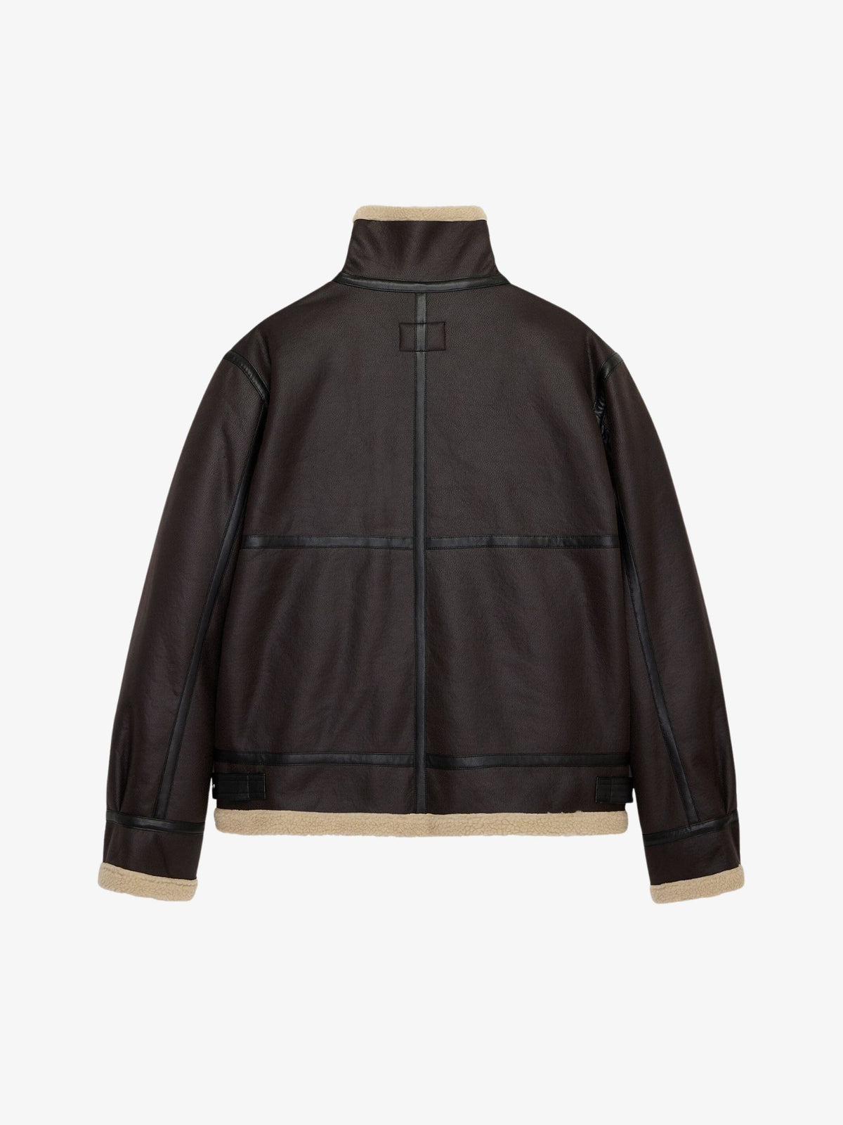 Alpha Industries Mouton B-3 Jacket | Brown Leather
