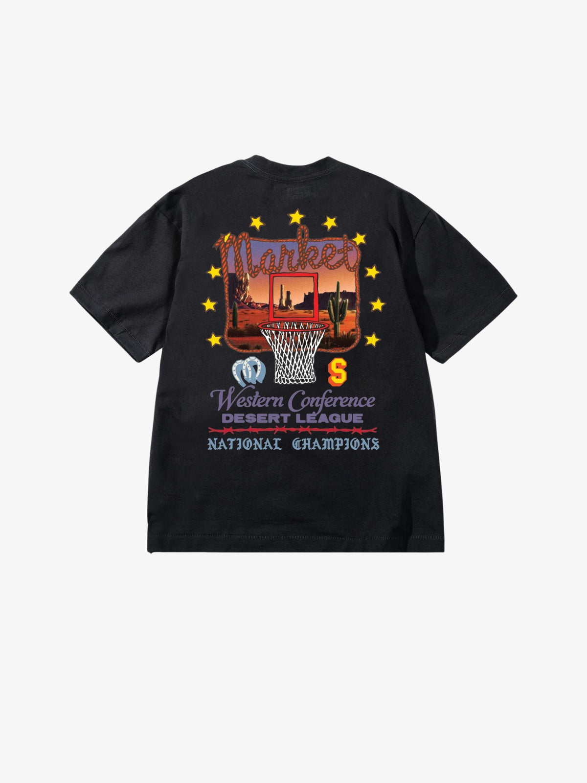 Market Desert League T-Shirt | Pirate Black