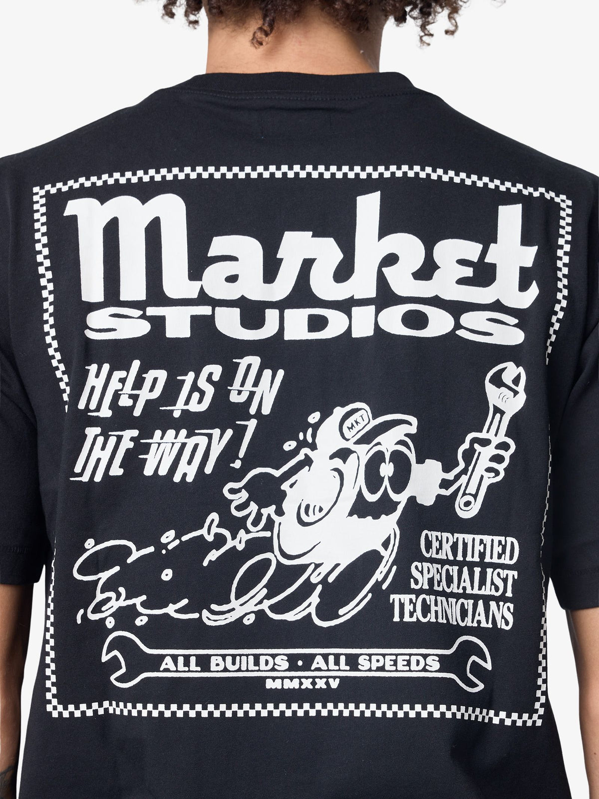 Market Speed And Quality T-Shirt | Pirate Black