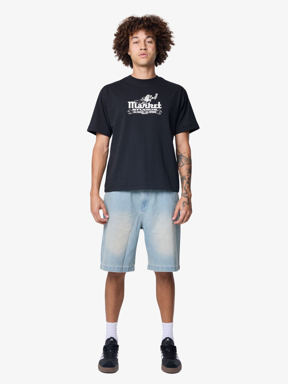 Market Speed And Quality T-Shirt | Pirate Black