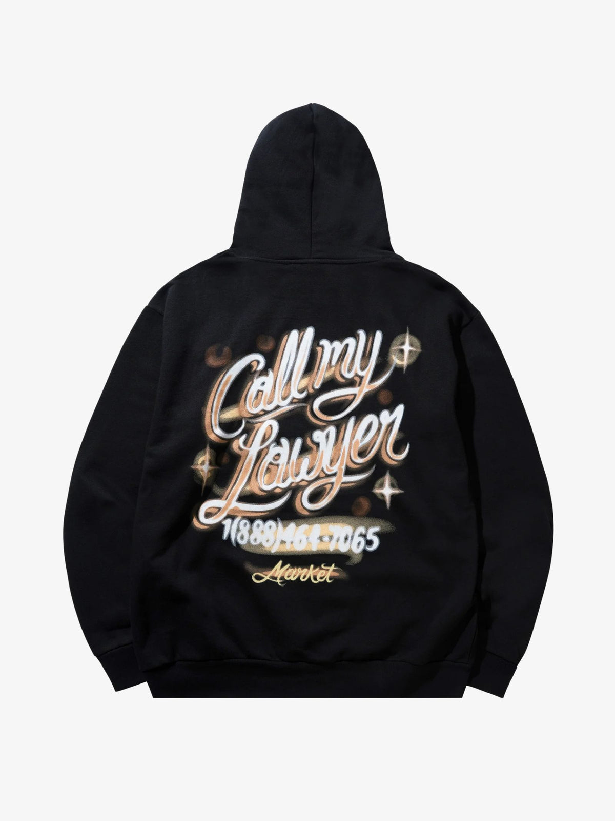 Market Airbrush Call My Lawyer Hoodie | Black