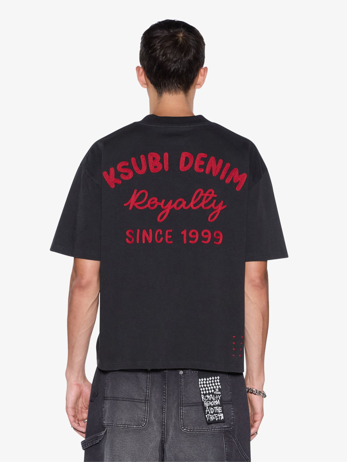 Ksubi Mekanik Halen Ss Tee | Charcoal/ Red