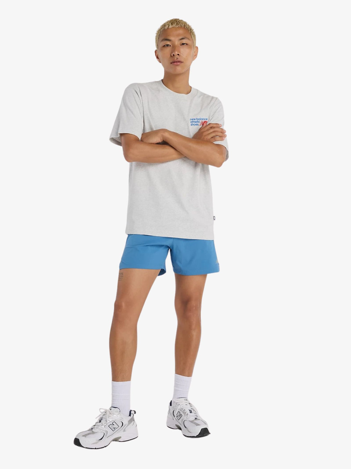 New Balance Logo Integrated Tee | Ash Heather