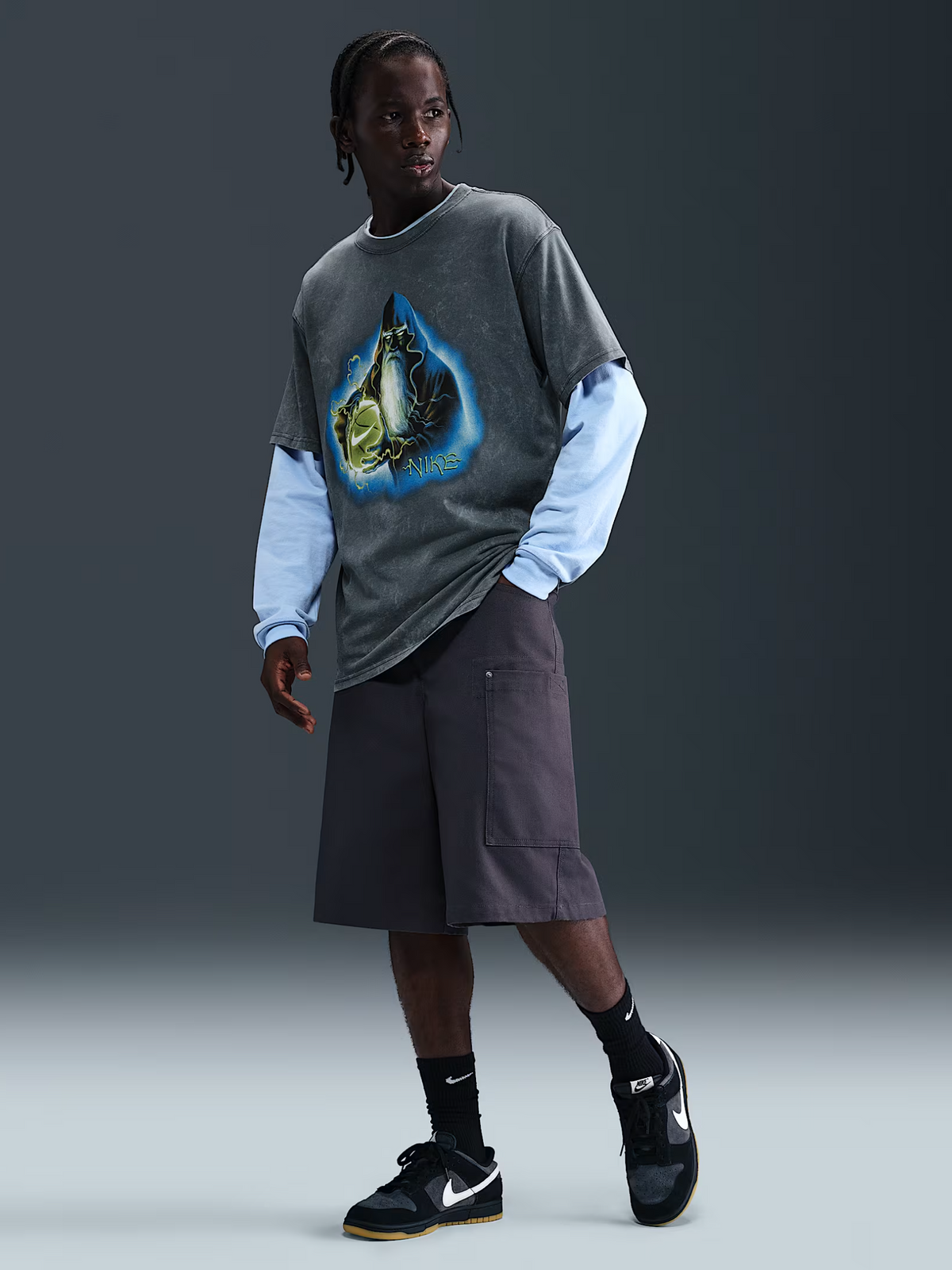 Nike Men's NK Tee M90 Fantasy | Anthracite