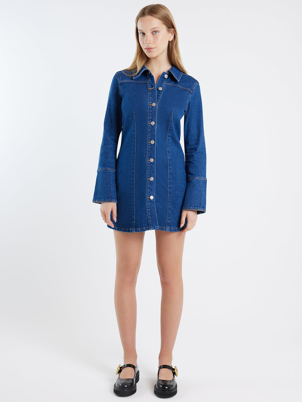 Neuw Muse Denim Shirt Dress Royal Indigo Neuw Muse Denim Shirt Dress Royal Indigo