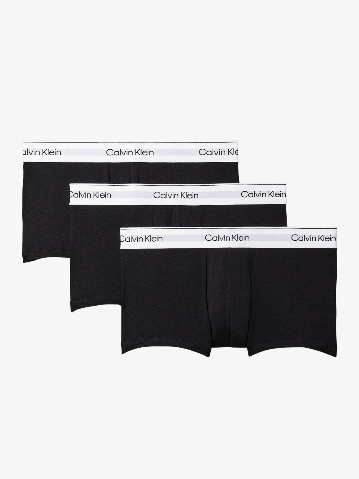 Calvin Klein Icon Cotton Stretch Low Rise Trunk (Black 3-Pack) | Black/Black/Black